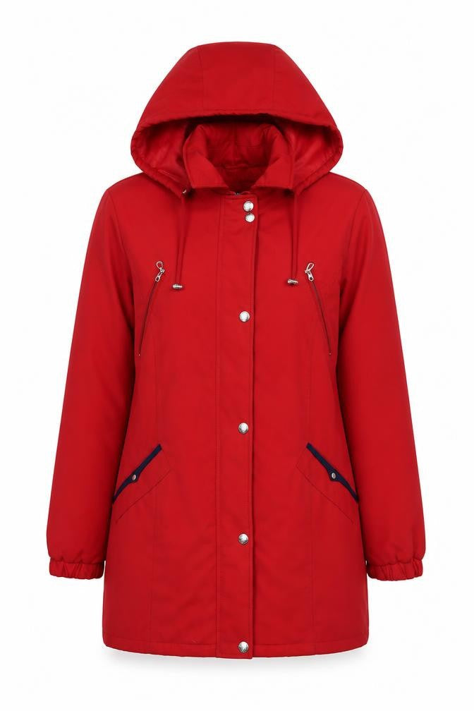 Womens UK Size 12 JBC Red Parka Coat