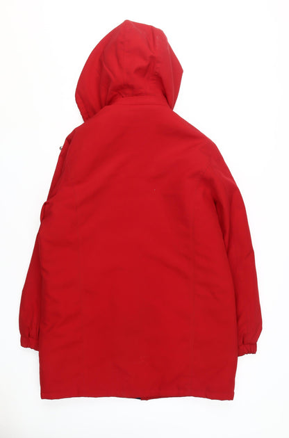 Womens UK Size 12 JBC Red Parka Coat