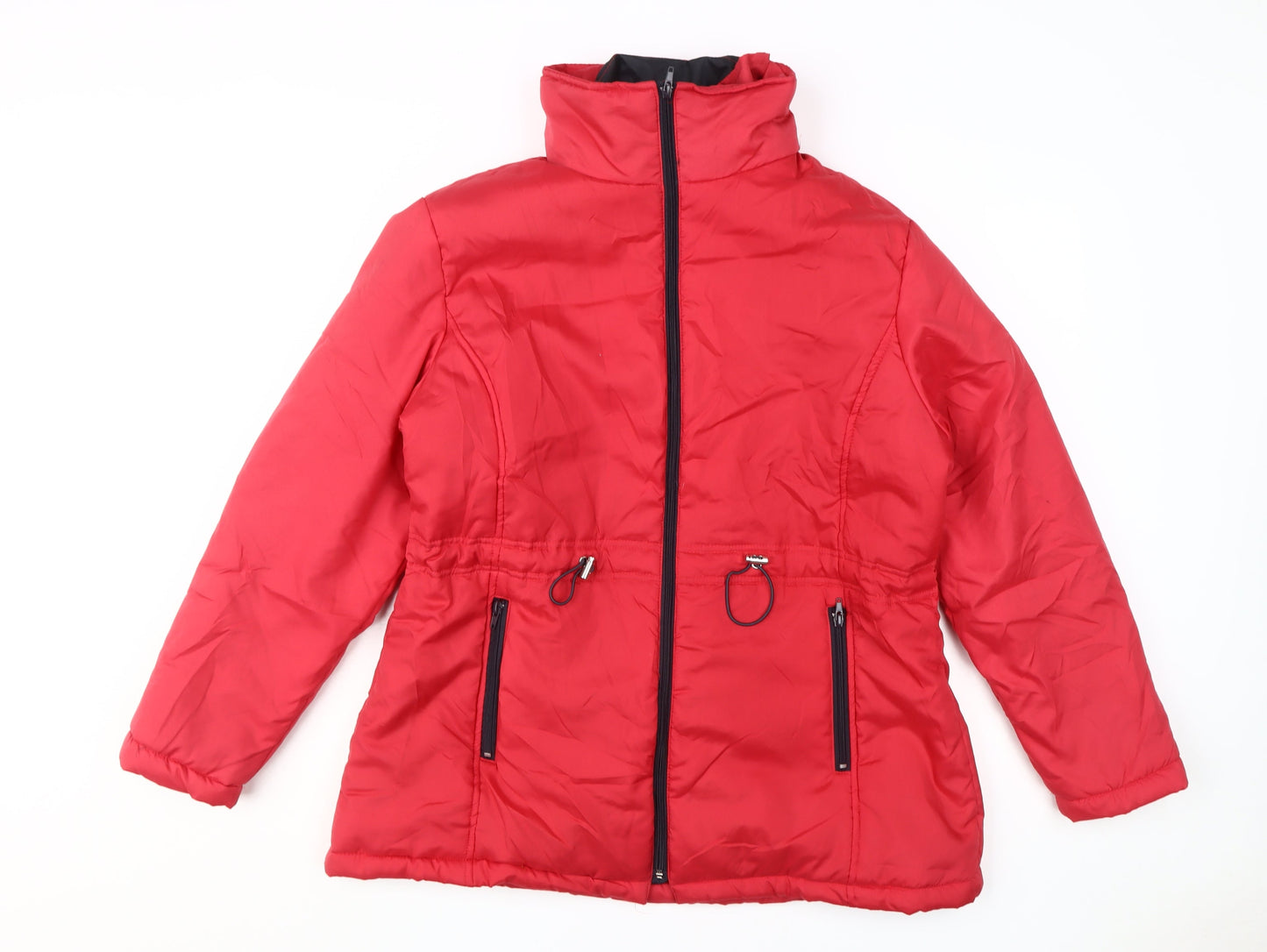 Womens UK Size L Anne De Lançay Red Puffer Jacket