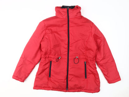 Womens UK Size L Anne De Lançay Red Puffer Jacket