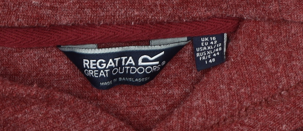 Regatta Women's Red Pullover Hoodie Size 16
