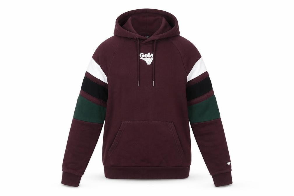 Front view of Gola unisex purple xs pullover hoodie colourblock