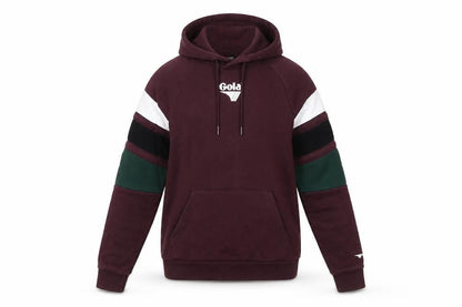 Front view of Gola unisex purple xs pullover hoodie colourblock