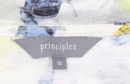 Womens UK Size 10 Principles Multicoloured Basic T-Shirt
