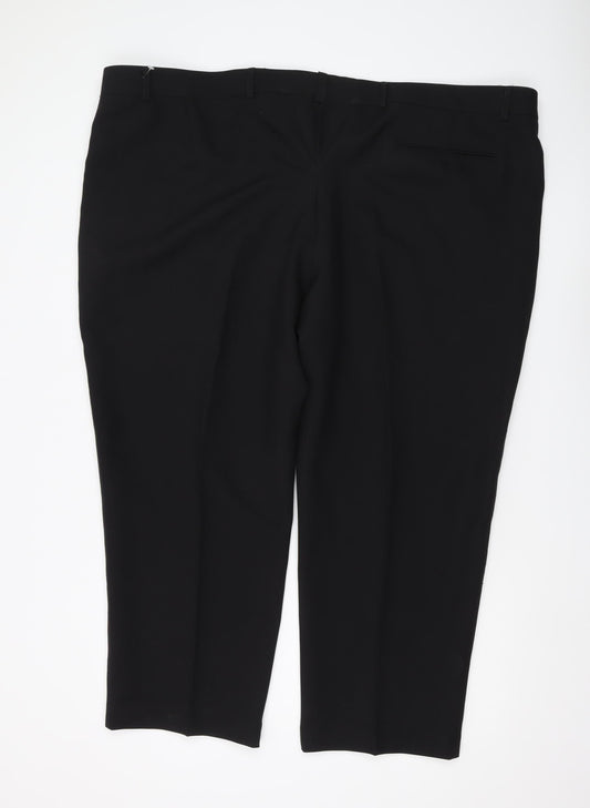 Harvey & Jones Black Men's Trousers Size 50 Regular