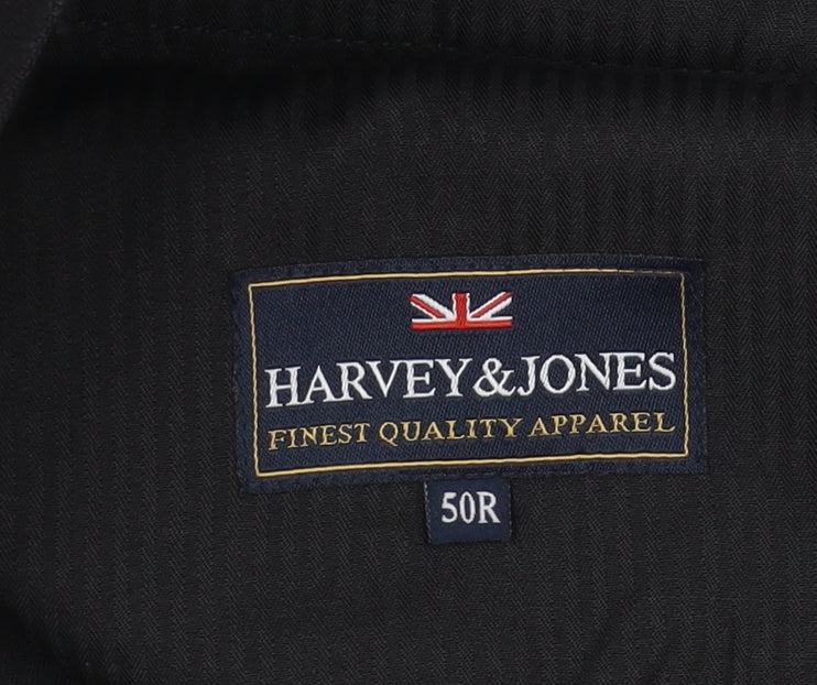 Harvey & Jones Black Men's Trousers Size 50 Regular