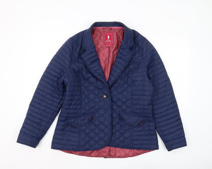 Womens UK Size 14 Jack Murphy Blue Quilted Coat