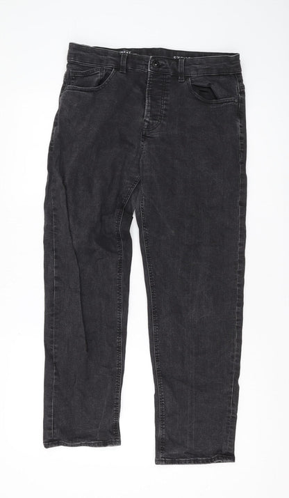 Next Men's Black Straight Jeans Medium Size