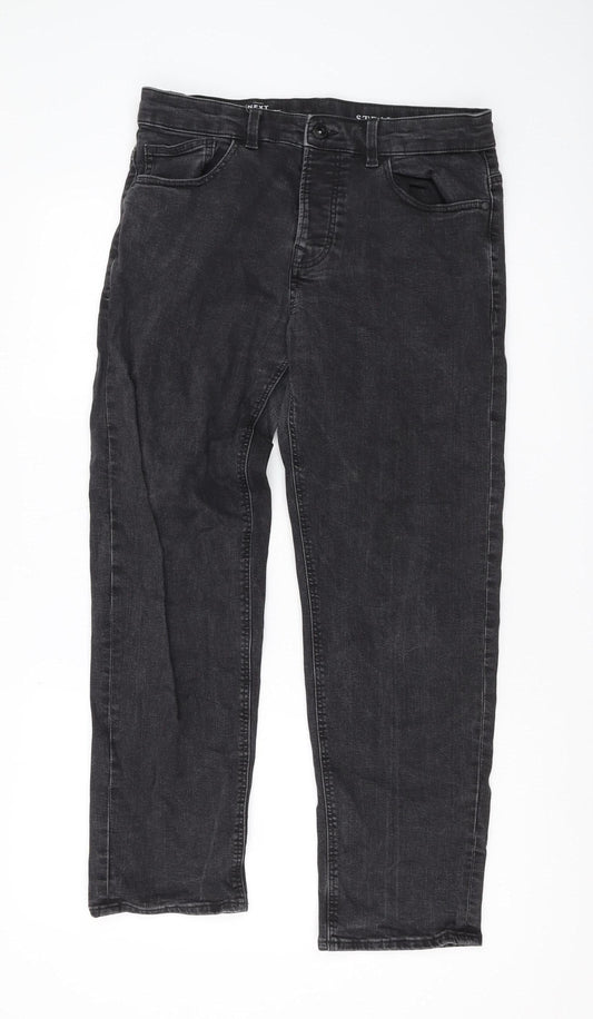 Next Men's Black Straight Jeans Medium Size