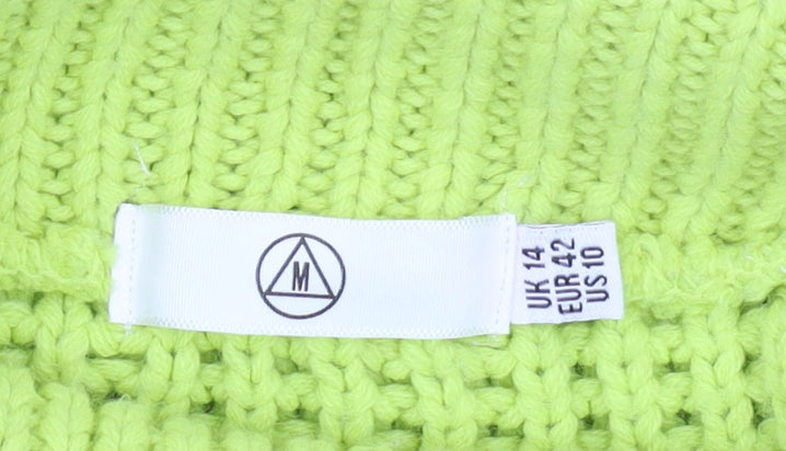 Womens UK Size 14 Missguided Green Jumper Jumper