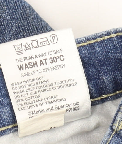 Marks & Spencer Men's Blue Straight Jeans, 38