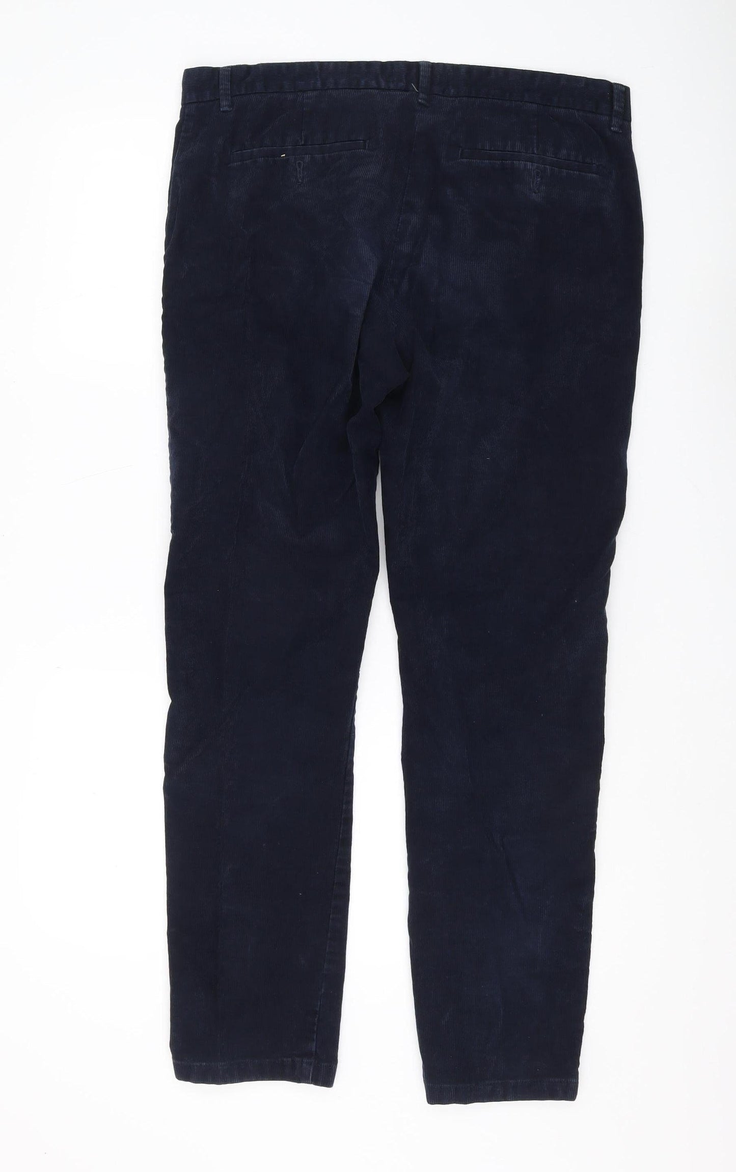Marks and Spencer Men's Blue Slim Fit Chino Trousers 36