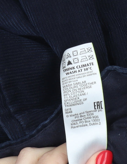 Marks and Spencer Men's Blue Slim Fit Chino Trousers 36