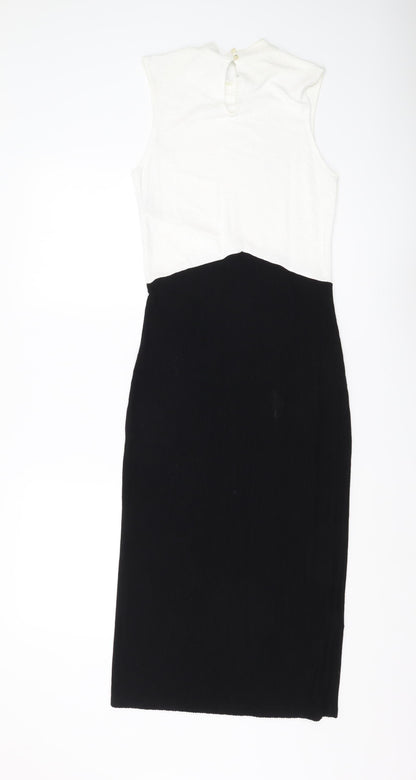 Long Tall Sally Women's Black & White Sheath Dress Size 10