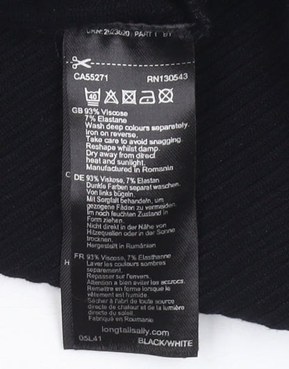 Long Tall Sally Women's Black & White Sheath Dress Size 10