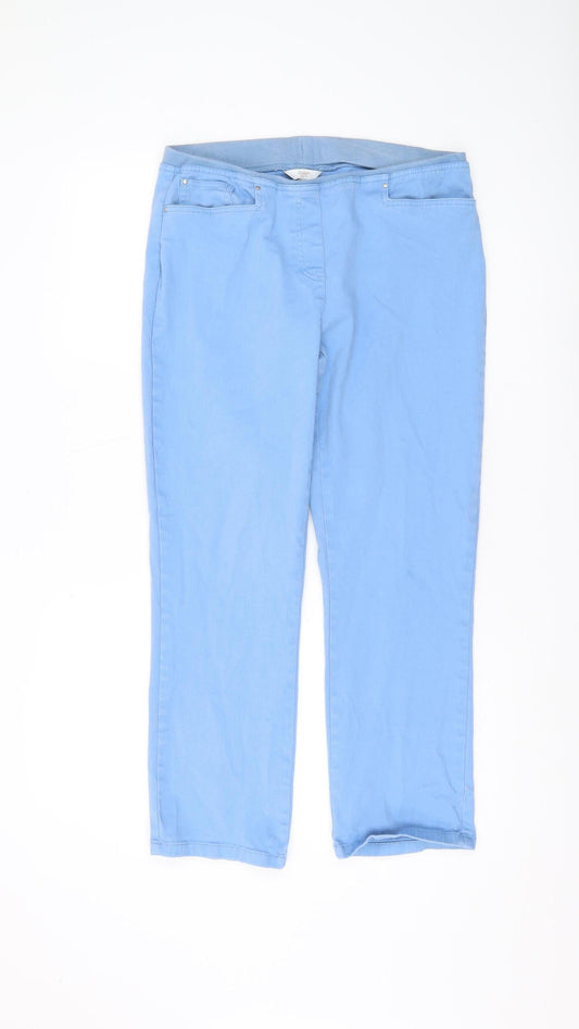 Cotton Traders Blue Straight Jeans, Size 12 Women's