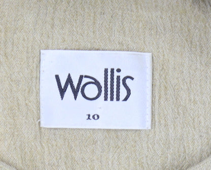 Wallis Beige Midi Sheath Dress Women Size 10 Sleeveless