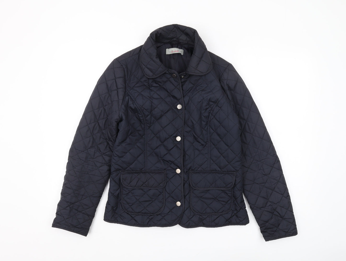 Womens UK Size 8 Dorothy Perkins Blue Quilted Coat