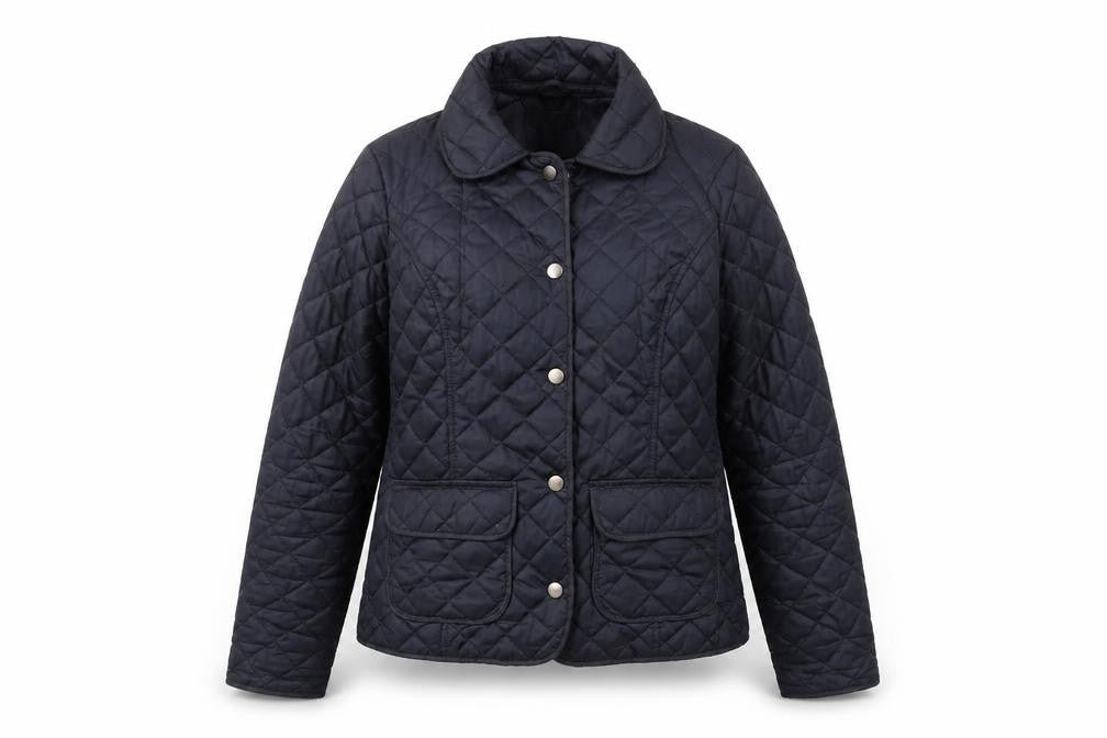 Womens UK Size 8 Dorothy Perkins Blue Quilted Coat