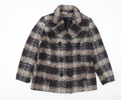 Classic Women's Multicoloured Pea Coat Size 14