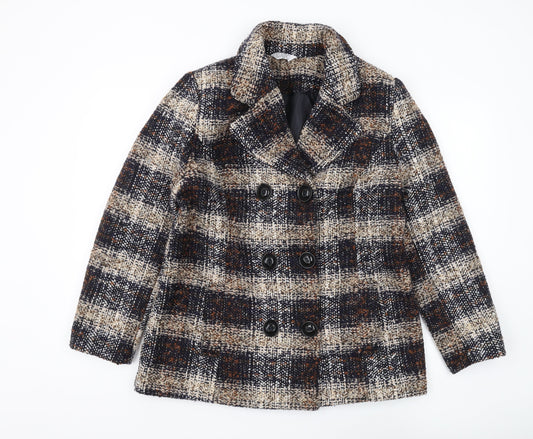 Classic Women's Multicoloured Pea Coat Size 14
