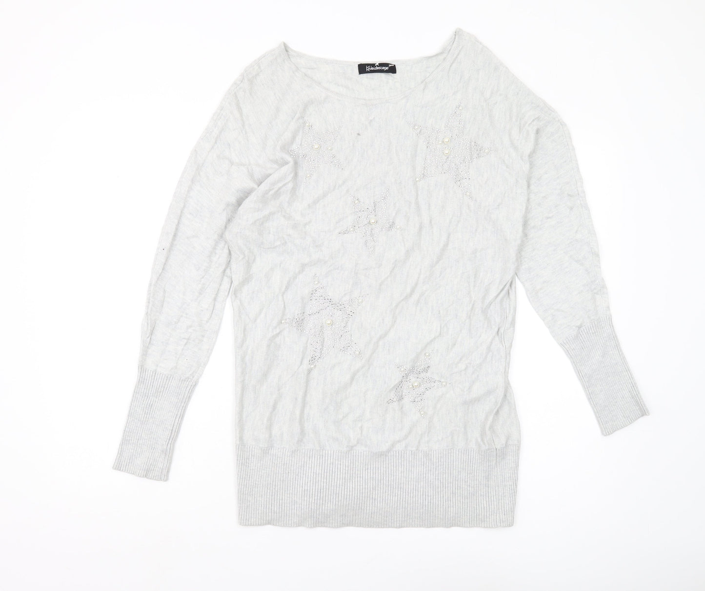 Womens UK Size 16 Kaleidoscope Grey Pullover Jumper