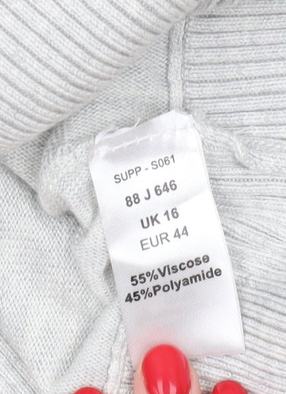 Womens UK Size 16 Kaleidoscope Grey Pullover Jumper