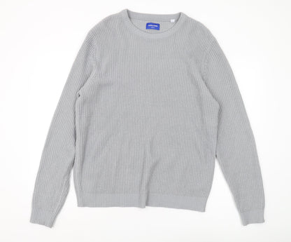 Jack & Jones Men's Grey XL Crew Neck Pullover Jumper