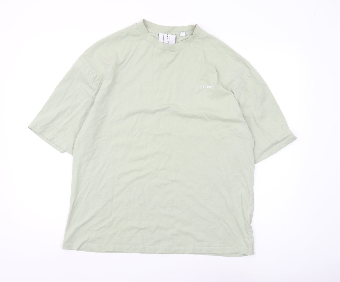 Mens UK Size L COLLUSION Green  T-Shirt