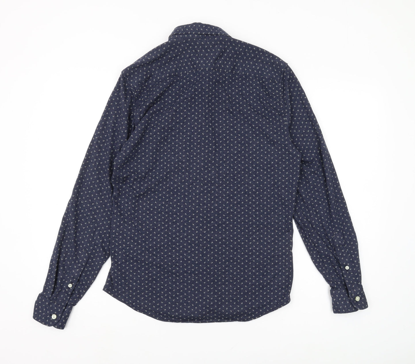Dockers Men's Blue Slim Fit Button-Up Shirt S