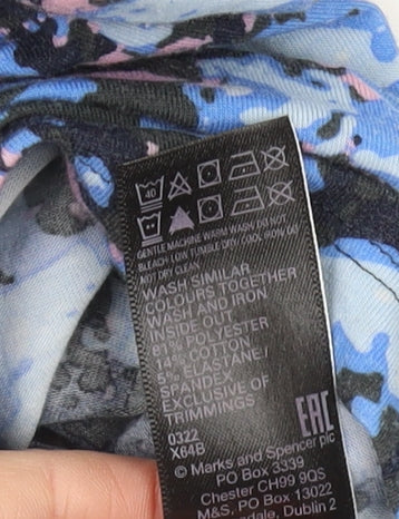 Womens UK Size 12 Marks and Spencer Multicoloured Basic T-Shirt