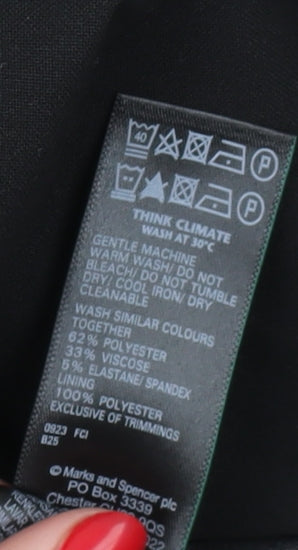 Marks and Spencer Women's Black Suit Jacket Size 8