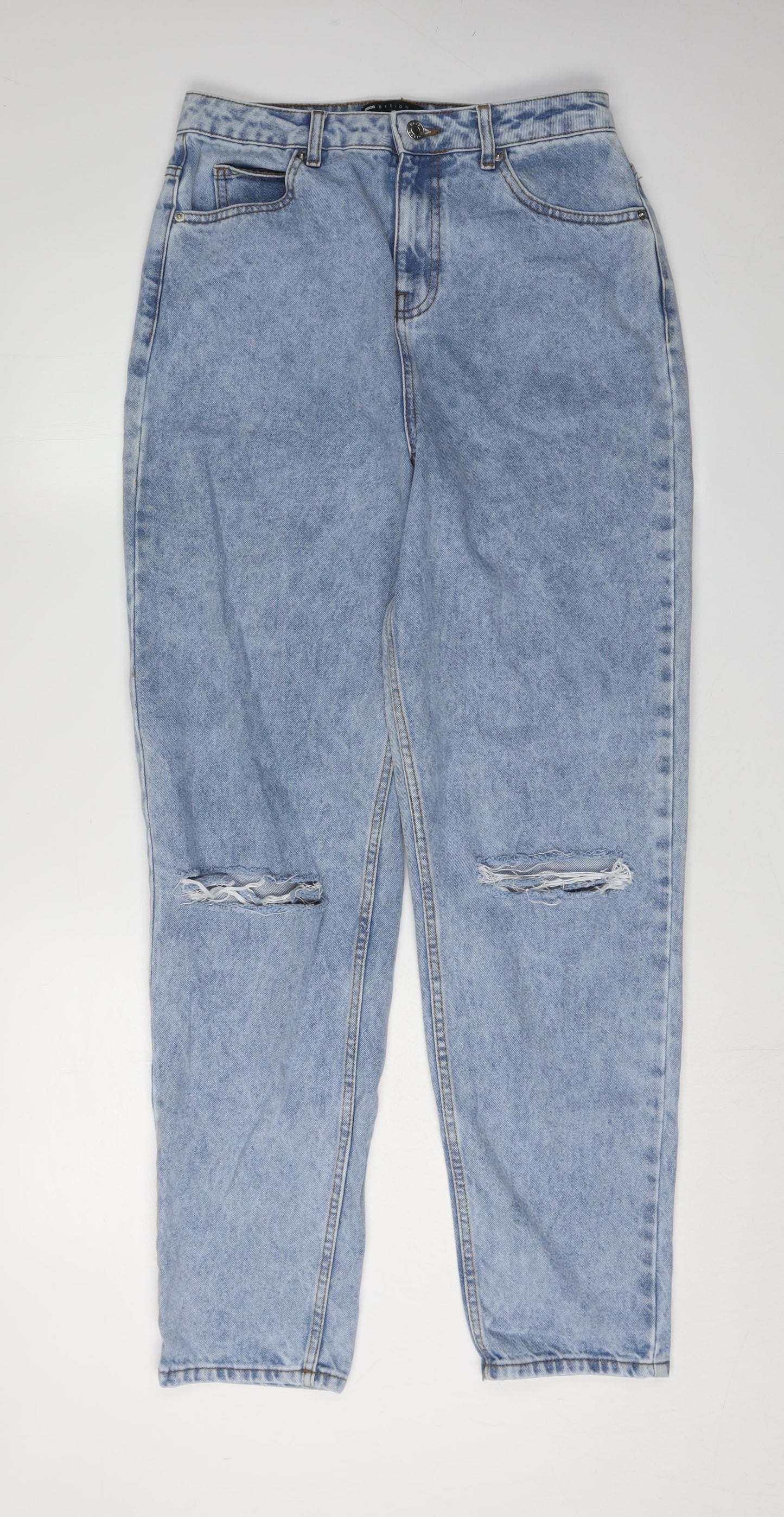 Womens UK Size 10 Asos Design Regular Fit Mom Blue Jeans