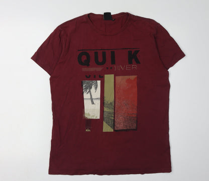 Quiksilver Men's Red Medium Graphic T-Shirt