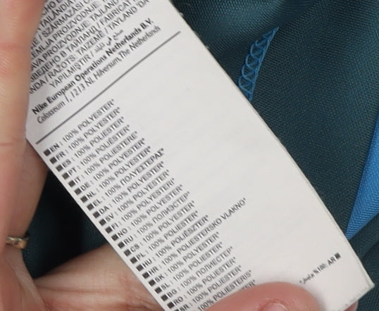 Nike Men's Blue Polo Golf Shirt - Medium, Moisture Wicking