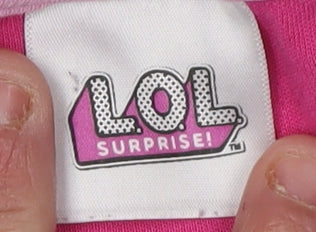 LOL Surprise Girls Pink Glitter Graphic T-Shirt 7-8 Years