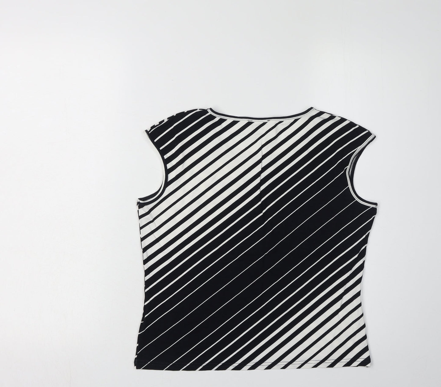 Womens UK Size S Roman Originals Black Basic T-Shirt