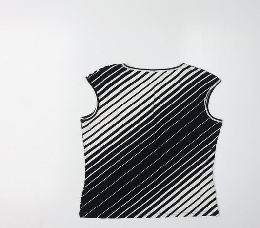 Womens UK Size S Roman Originals Black Basic T-Shirt
