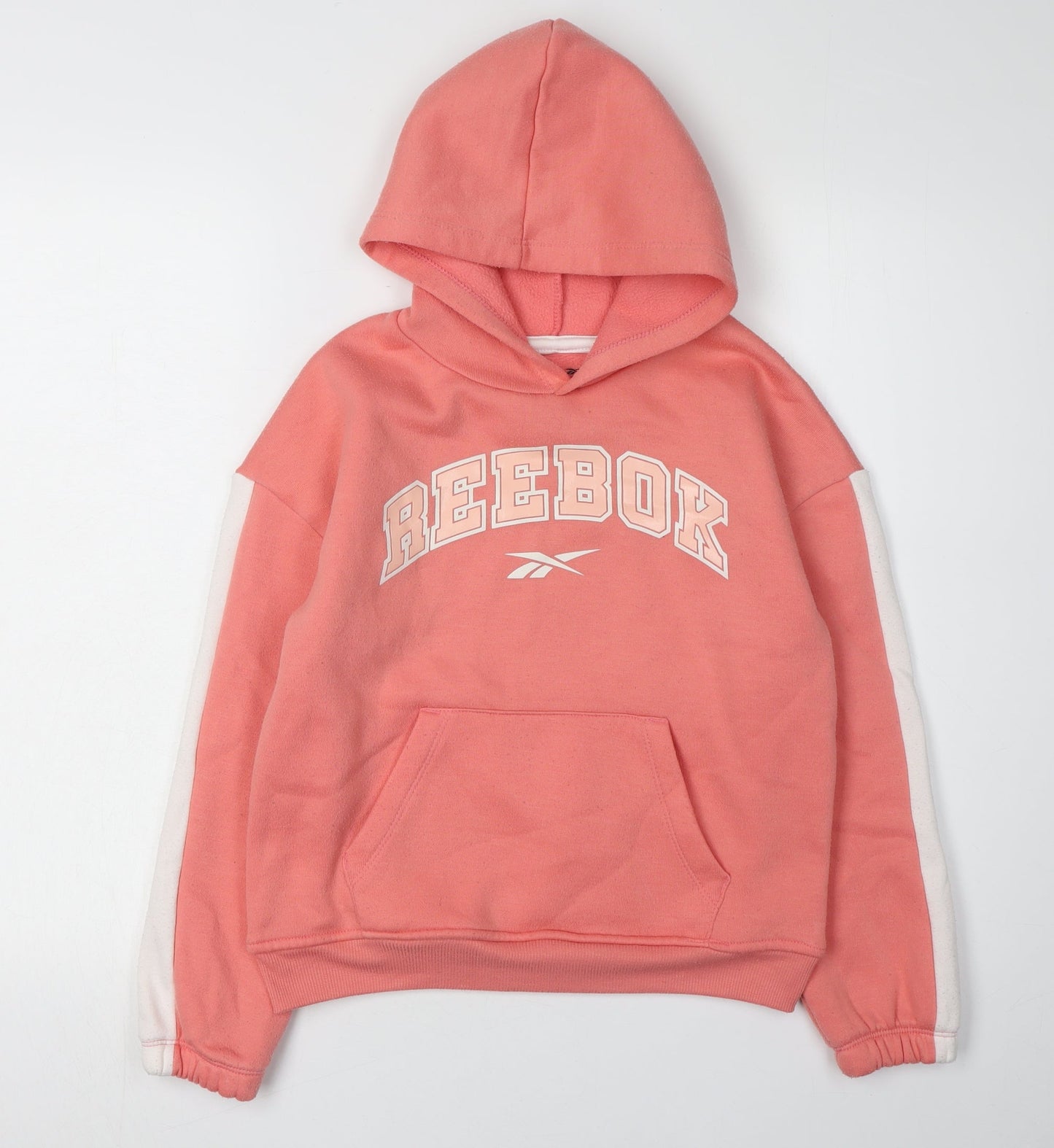 Reebok Girls Pink Hoodie, Size 11-12 Years, Pullover Style
