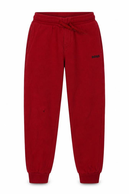 BOSS Boys Red Jogger Trousers Size 8