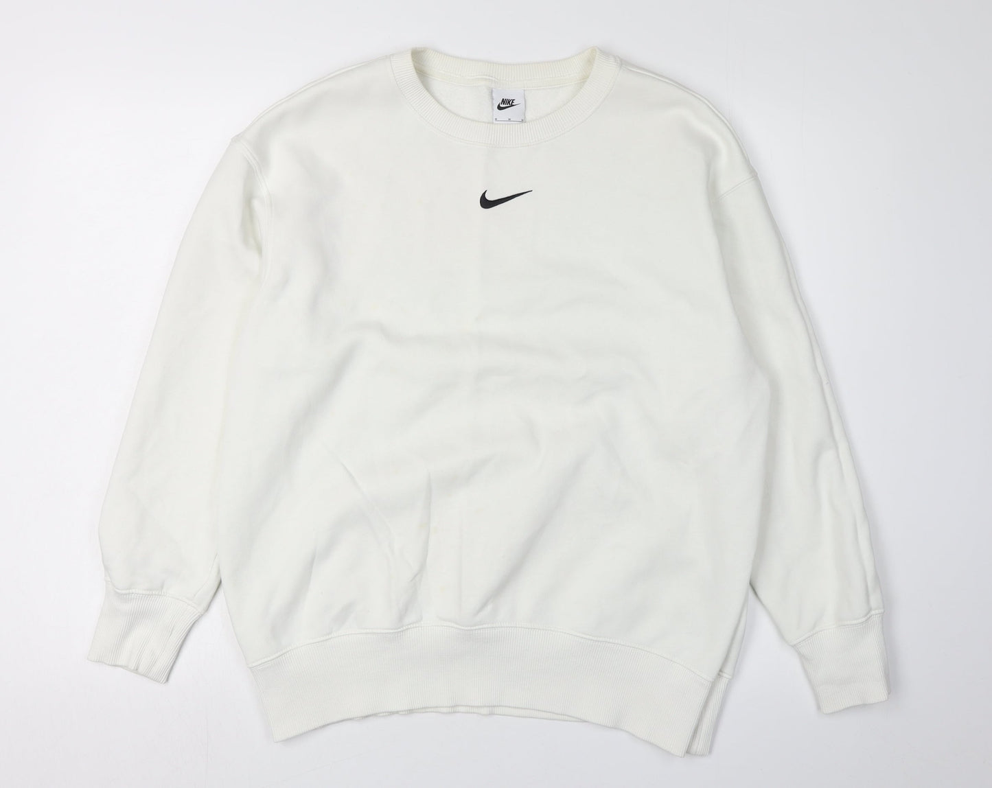 Nike White Unisex Sweatshirt M Casual Sports Logo