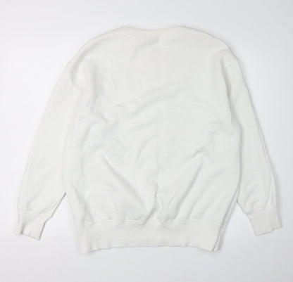 Nike White Unisex Sweatshirt M Casual Sports Logo