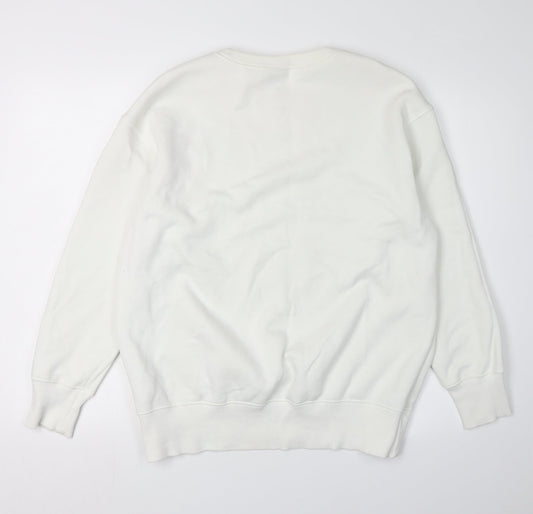 Nike White Unisex Sweatshirt M Casual Sports Logo