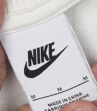 Nike White Unisex Sweatshirt M Casual Sports Logo