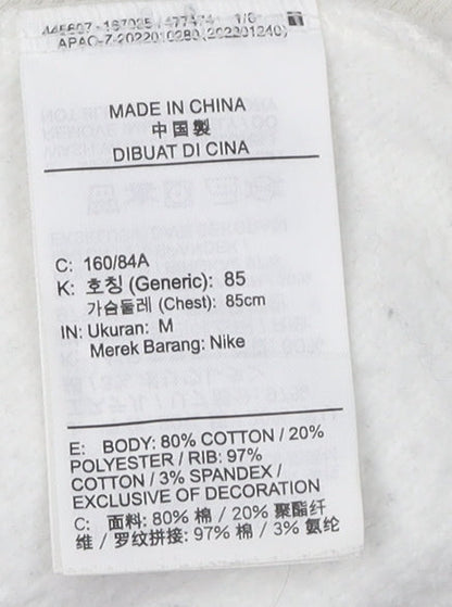 Nike White Unisex Sweatshirt M Casual Sports Logo