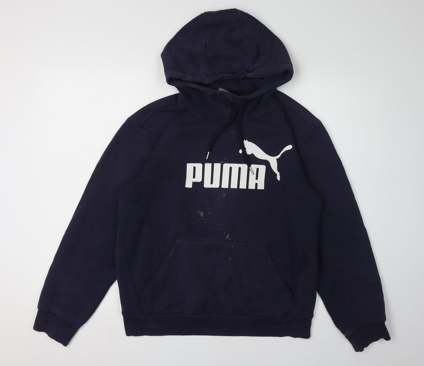 Mens UK Size S PUMA Blue Pullover Hoodie