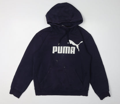 Mens UK Size S PUMA Blue Pullover Hoodie