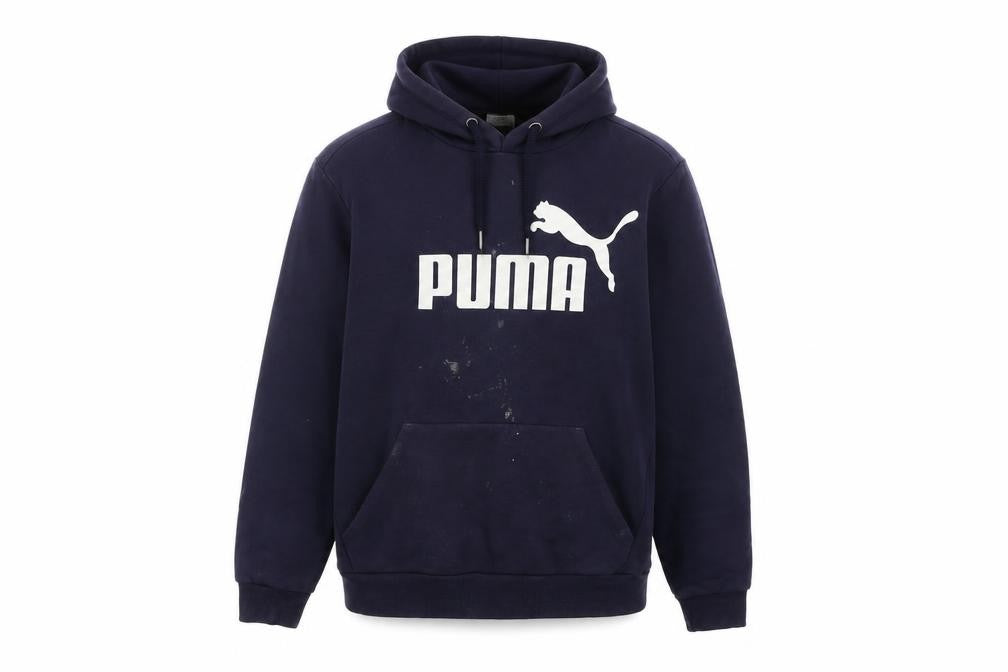 Mens UK Size S PUMA Blue Pullover Hoodie