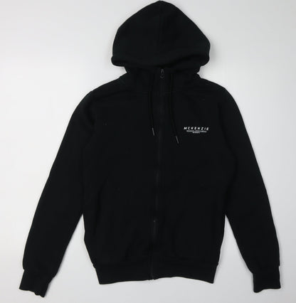 Mens UK Size S McKenzie Black Full Zip Hoodie