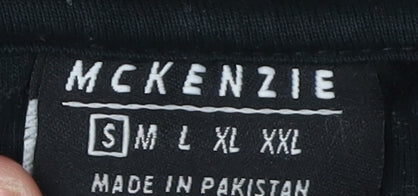 Mens UK Size S McKenzie Black Full Zip Hoodie